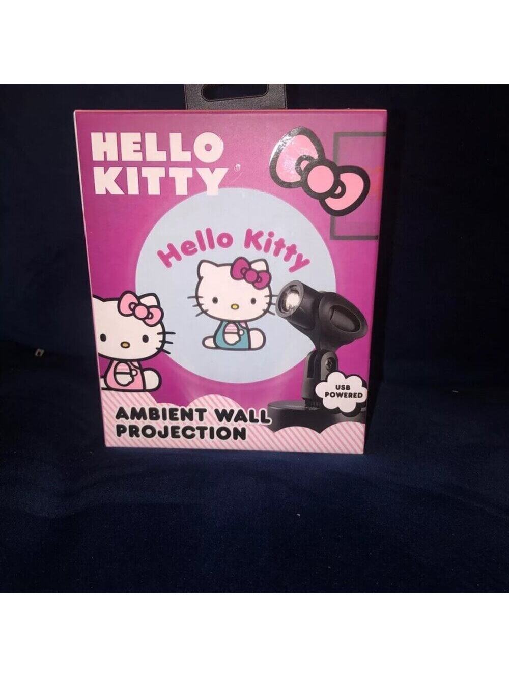 Hello Kitty NEW Ambient Wall Projection USB Powered. Cute. Red Bow, Flower
